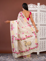 By Kalamkari Cotton Silk Saree with Party Wear Saree