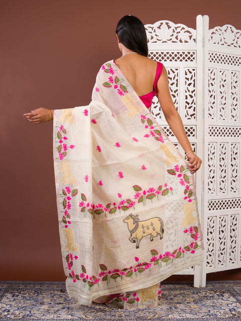 By Kalamkari Cotton Silk Saree with Party Wear Saree