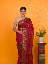 By Bandhani Saree With Wedding Wear