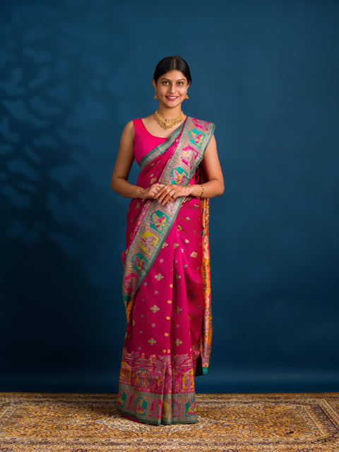 By Kalamkari Saree With Perfect for Festive Wear