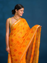 By Bandhani Saree With Casual wear