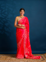 By Gaji Bandhani Saree With WeddingWear