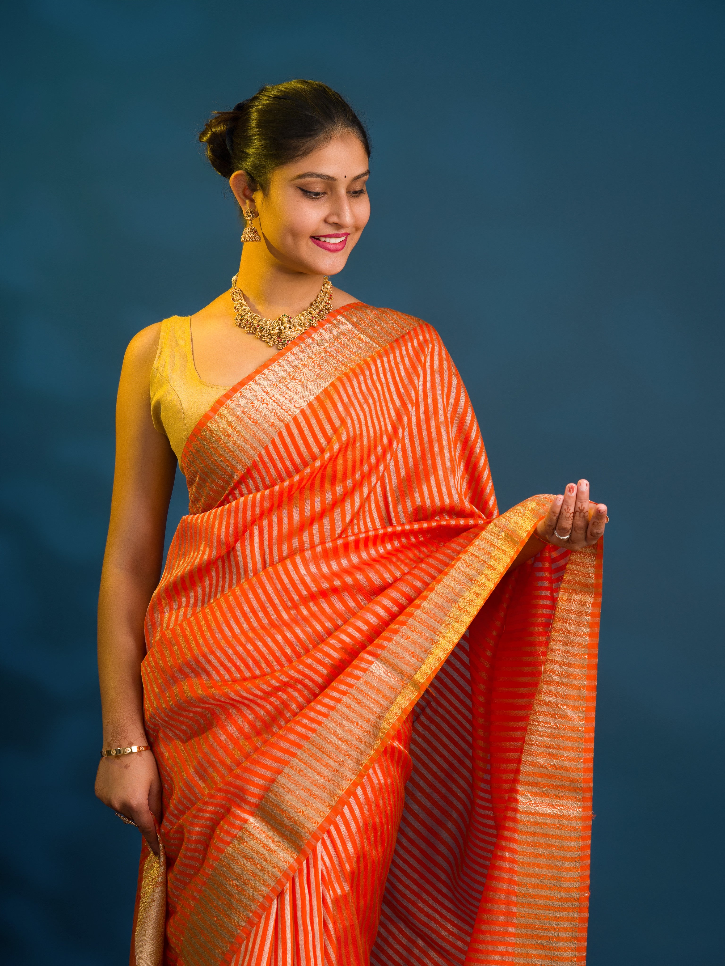 By Banarasi Style With Zari weaving Saree