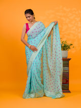 By Bandhani Saree With Traditional Wear