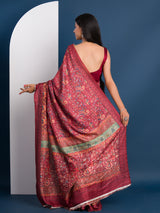Pashmina Style With Digital Print Work Saree 
