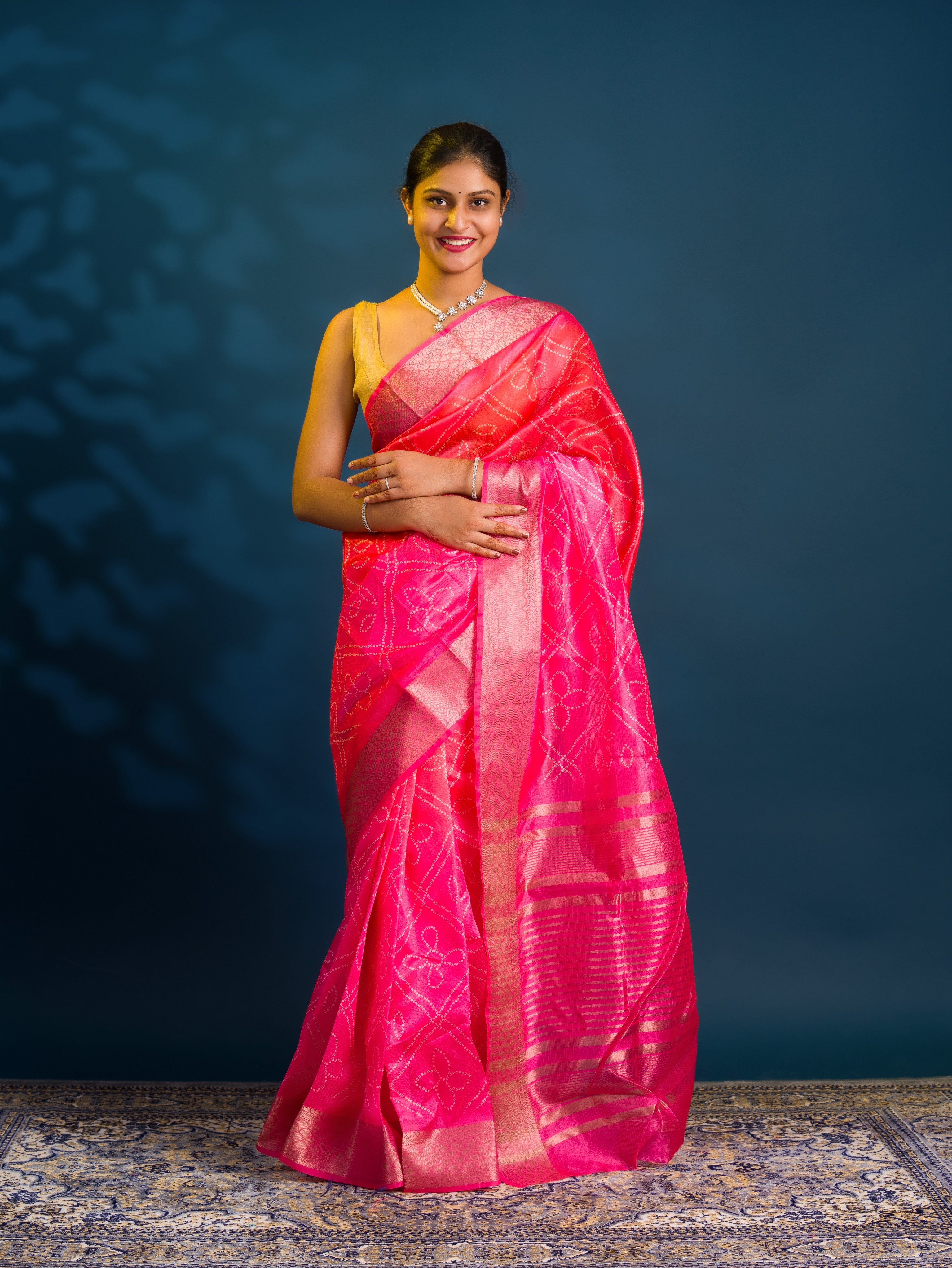 By Bandhani Saree With Festive Wear