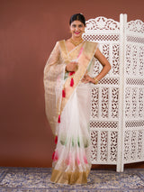 By Printed Saree With Festive wear