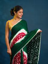 By Bandhani Saree With Festive Wear