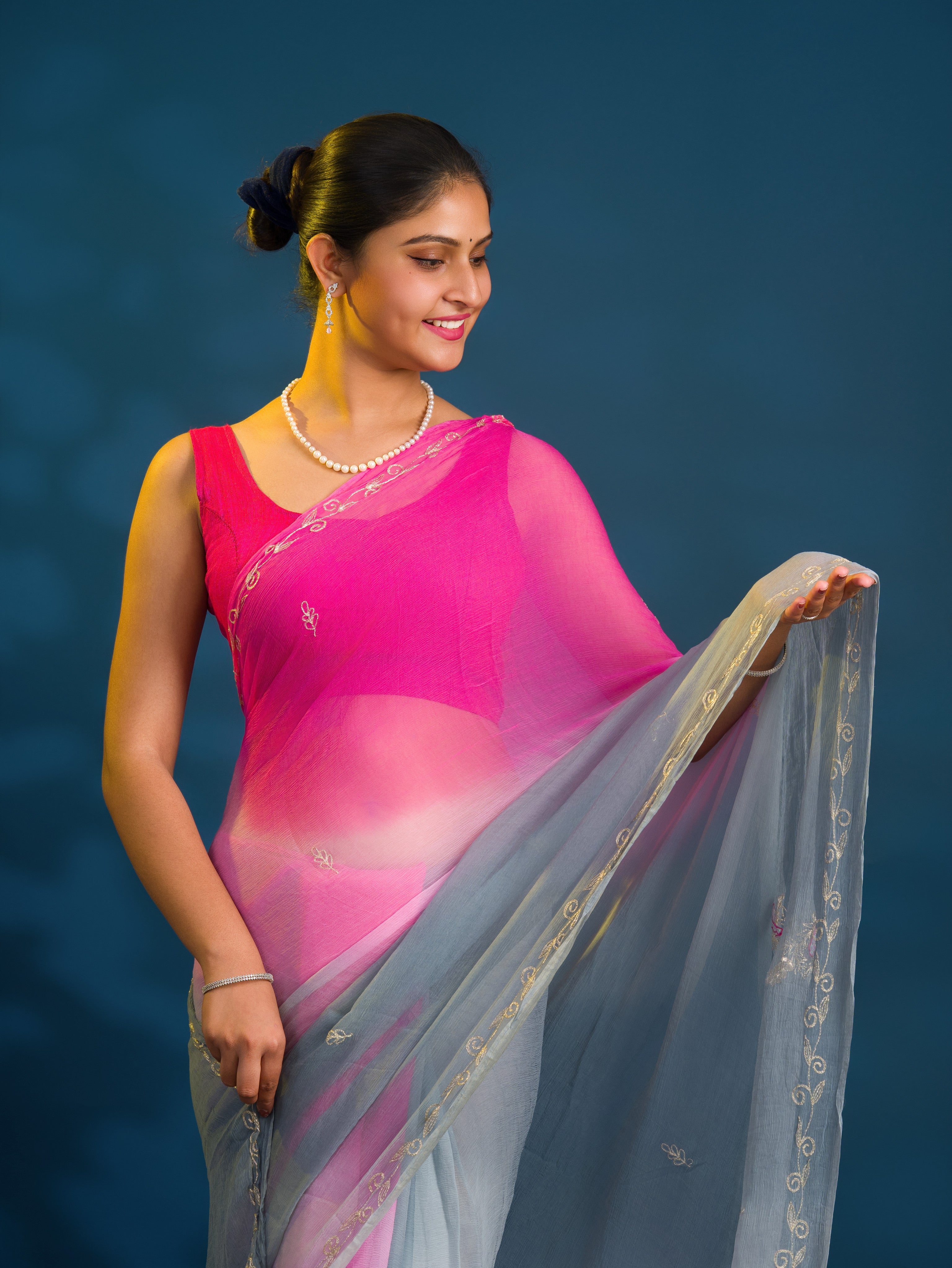 By Rajputi Style Saree With Party Wear