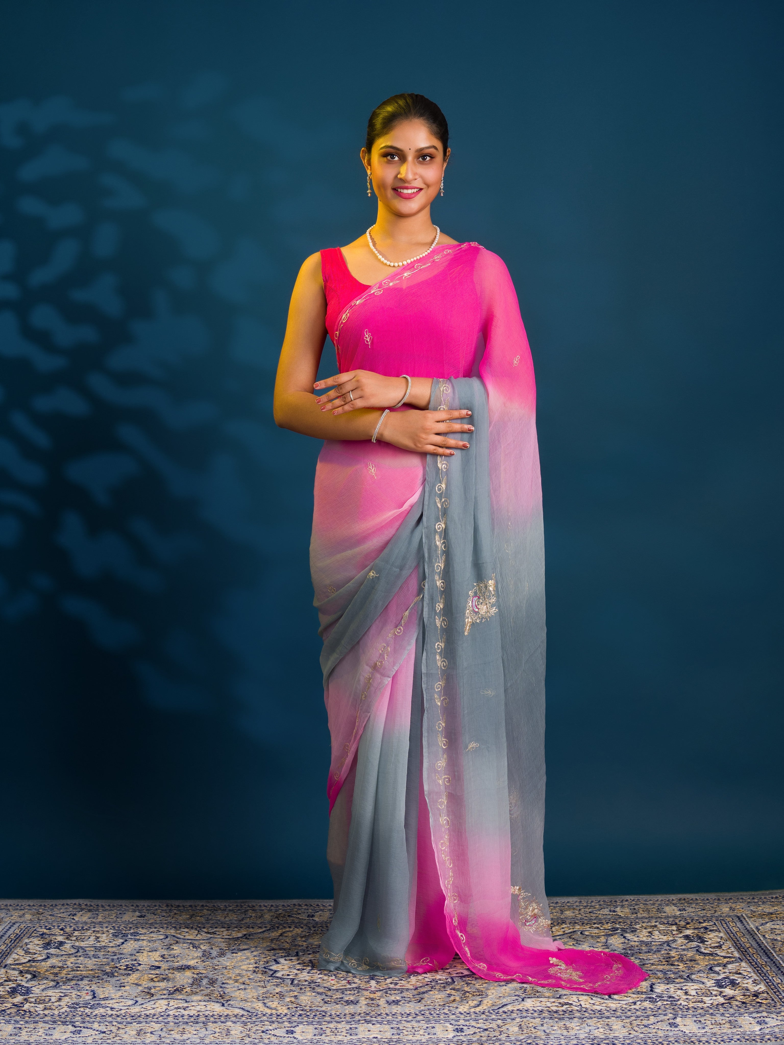 By Rajputi Style Saree With Party Wear