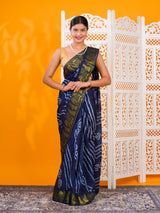 By Bandhani Saree With Festive Wear 