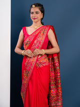 KcPc New latest Designer Kashmiri Pashmina Silk Weaving Saree VJT