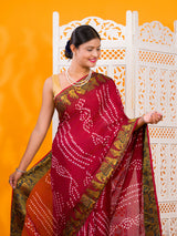 By Bandhani Saree With Festive Wear 