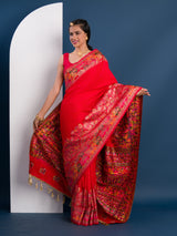KcPc New latest Designer Kashmiri Pashmina Silk Weaving Saree VJT