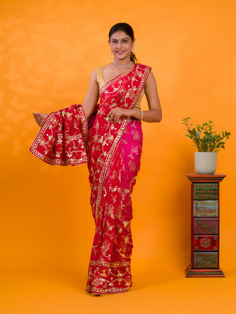 KcPc Pure Munga Silk Meenakari Banarasi Weaving Saree SMJ