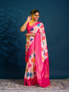 By Bandhani SareeWith Zari Border Work