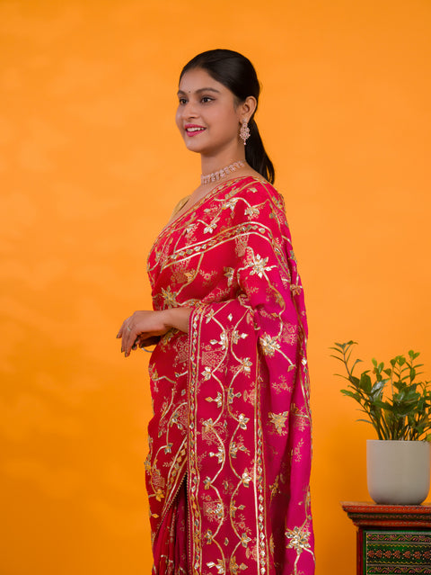 KcPc Pure Munga Silk Meenakari Banarasi Weaving Saree SMJ