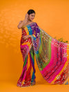 gotapati work saree in multi colour