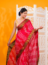 KcPc New Elegant Art Silk Bandhani Saree for Festive Wear & Mangal PathSUL