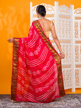 KcPc New Elegant Art Silk Bandhani Saree for Festive Wear & Mangal PathSUL