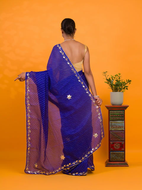KcPc New Latest Kota doriya Leheriya Style With Gotapatti Work Saree MHS