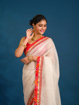 By New One Embroidery Bandhani Border Kota Doriya Saree