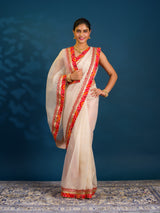 By New One Embroidery Bandhani Border Kota Doriya Saree