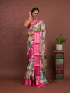KcPc New BeautifulCotton Silk Kalamkari Style Zari Weaving SareeSTL