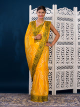 By Bandhani Saree With Festive Wear 