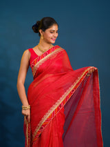 By New One Embroidery Bandhani Border Kota Doriya Saree