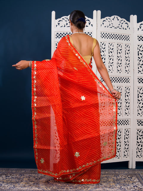 KcPc New Beautiful Kota doriya Leheriya Style With Gotapatti Work Saree MHS