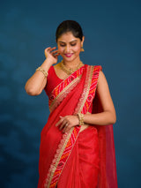 By New One Embroidery Bandhani Border Kota Doriya Saree