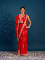 By Bandhani Saree With Wedding Wear 