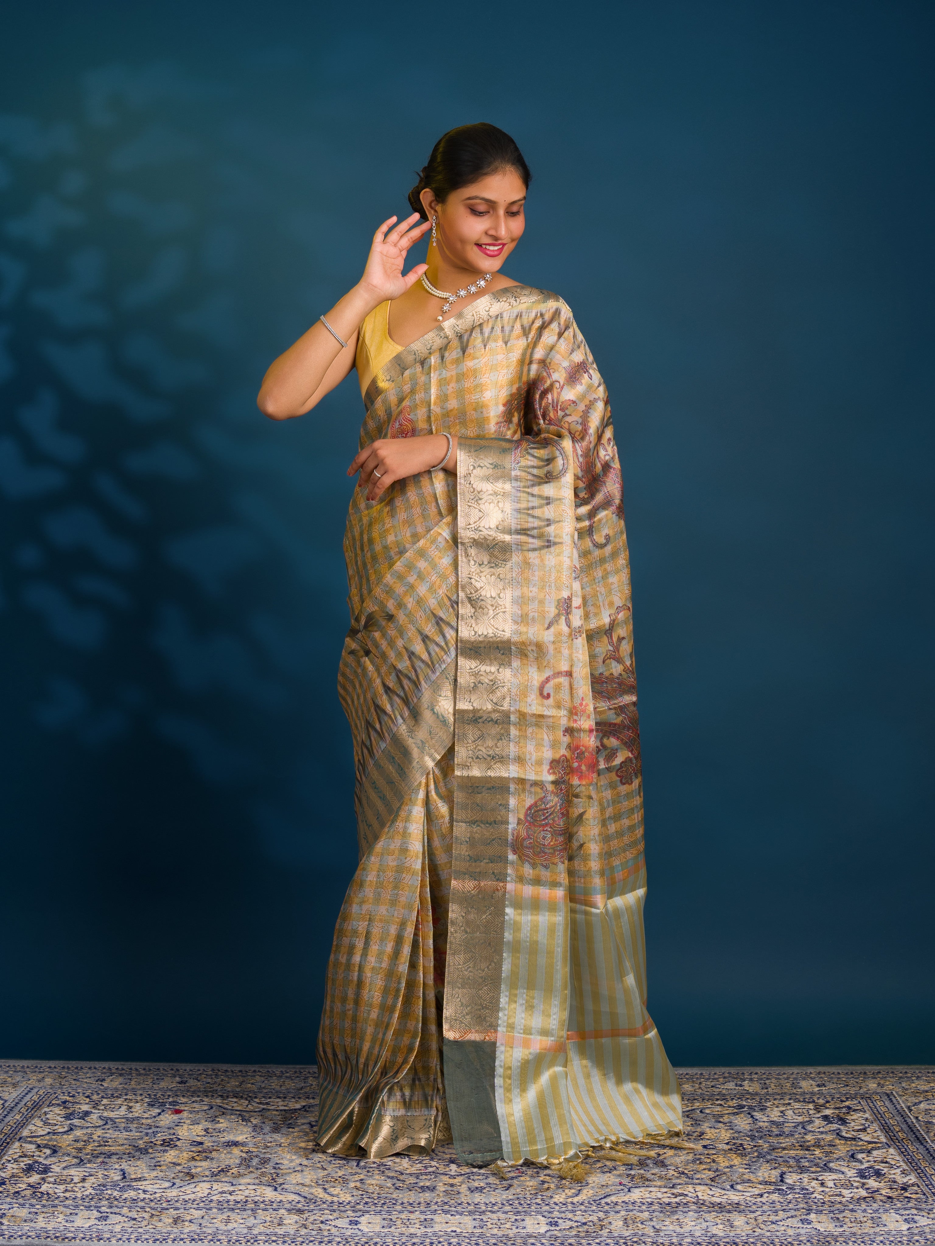 By New Latest Printed Style With Zari weaving Saree