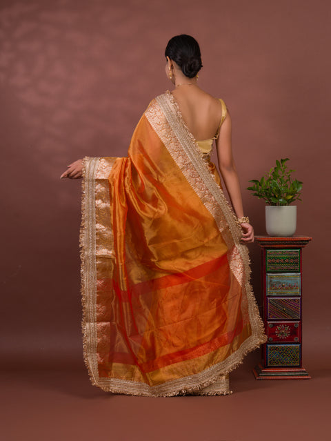 KcPc Pure Banarasi Handloom Heeramandi Look Katan Silk Tissue Fabric Disha Parmar  Inspired Saree  INA