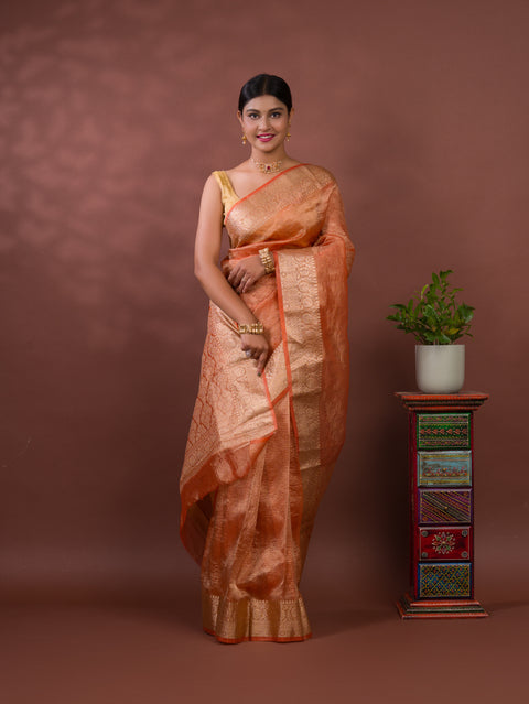 KcPc New Pure Tissue Silk Banarasi Saree  KB