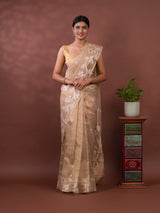 Tissue Silk Banarasi Style Floral Weaving Saree under 2000