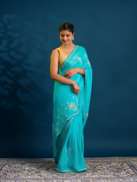 By Designer Saree with Sequence Work