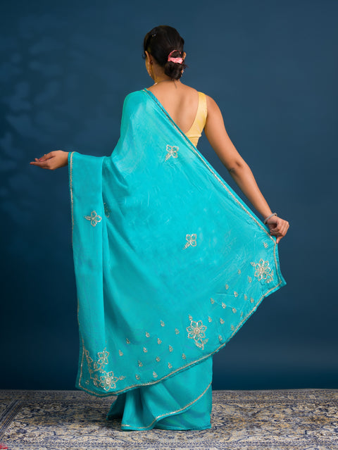 By Designer Saree with Sequence Work