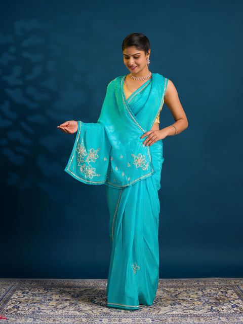 By Designer Saree with Sequence Work