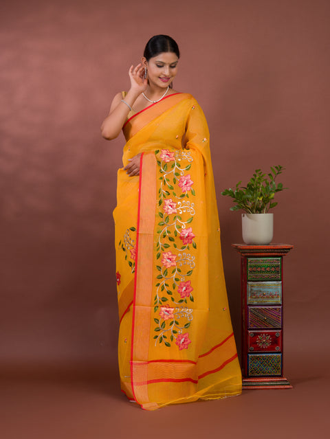 KcPc New Beautiful Kota Doriya Banarasi Style With kashish work Saree SWA