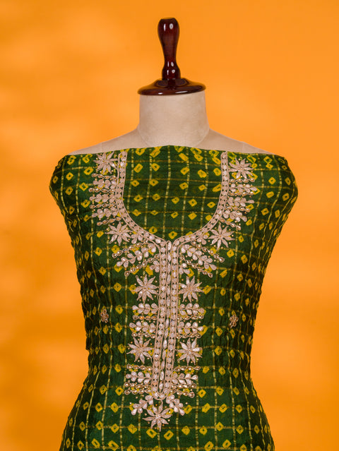 KcPc New Bandhani Art Silk Suit with Gota Patti Work Suit KML