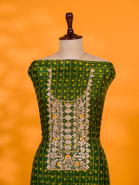 KcPc New Beautiful Bandhani Art Silk Suit with Gota Patti Work Suot KML