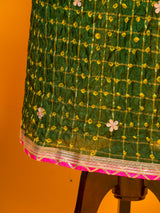 KcPc New Beautiful Bandhani Art Silk Suit with Gota Patti Work Suot KML