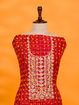 KcPc New Elegant Bandhani Art Silk Suit with Gota Patti WorkSuit KML