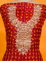 KcPc New Art Silk Bandhani Gharchola With Gota patti Stone Work Suit KML