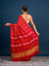 KcPc Traditional Bandhani Saree Crafted in Luxurious Modal Silk Festive Edition PARS