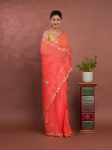  Leheriya Style With Gotapatti Work Saree uner 2000