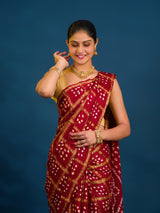 KcPc Latest Designer Modal Silk Saree with Bandhani Print Festive Collection PARS