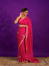 Bandhani Style Saree With Traditional Wear